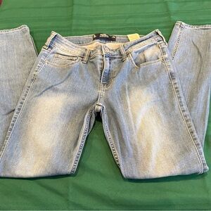 Hollister Women's Light Blue Straight Leg Jeans